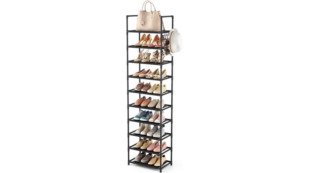 10 tier shoe organizer