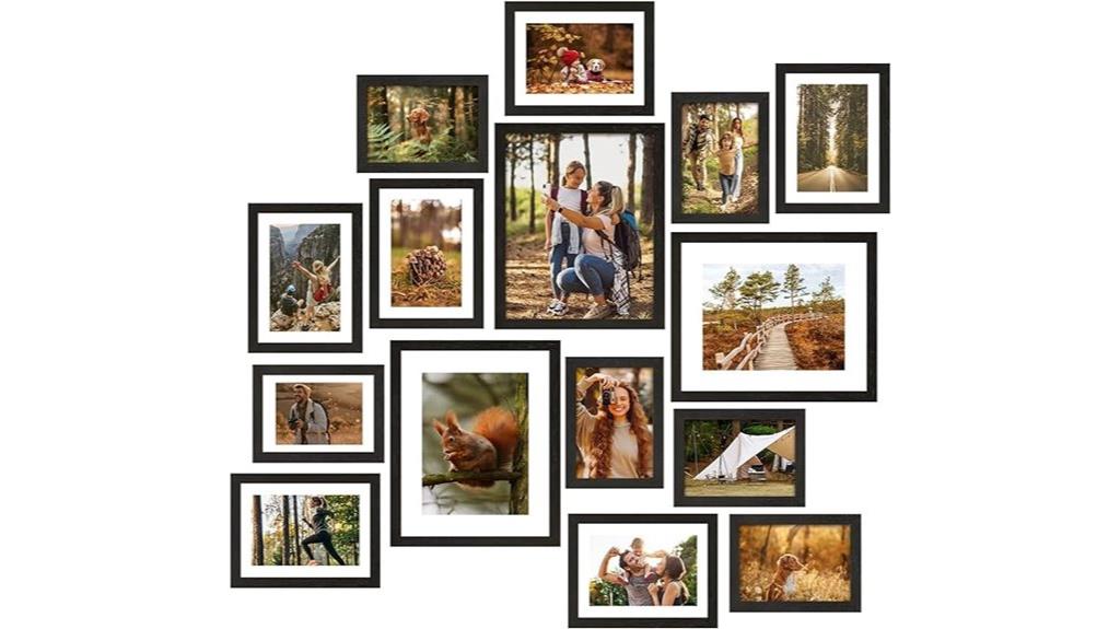 15 pack black frames