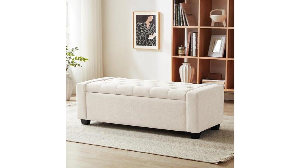 48 inch upholstered storage bench