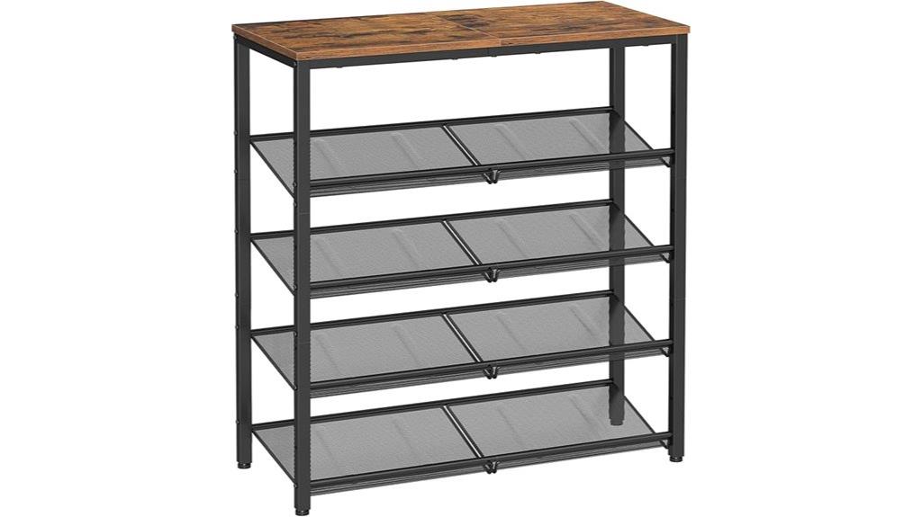 5 tier shoe storage organizer