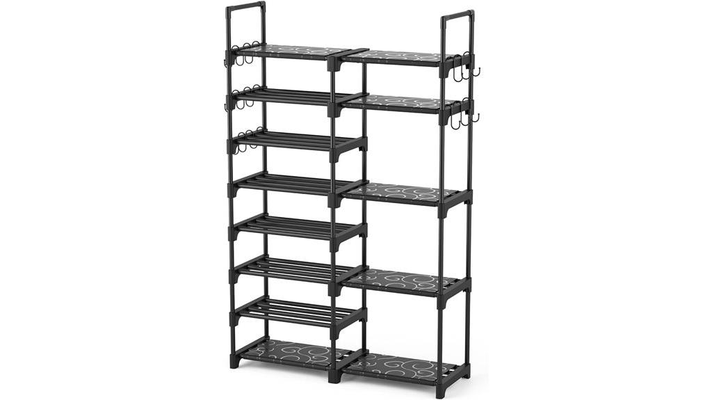 8 tier metal shoe rack