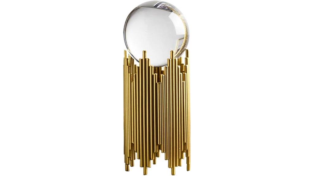 abstract crystal ball stand