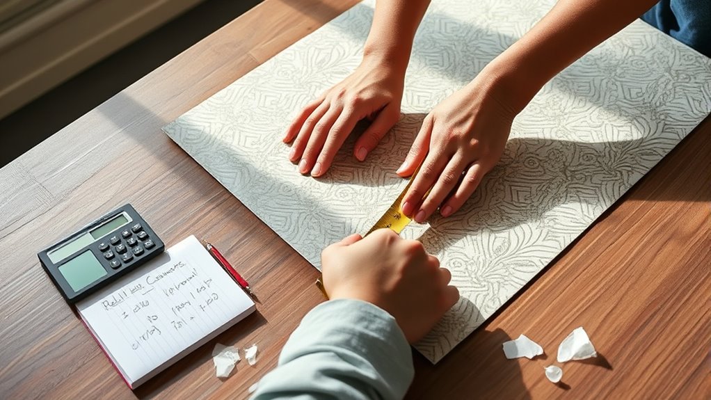 accurate measurement ensures seamless wallpaper