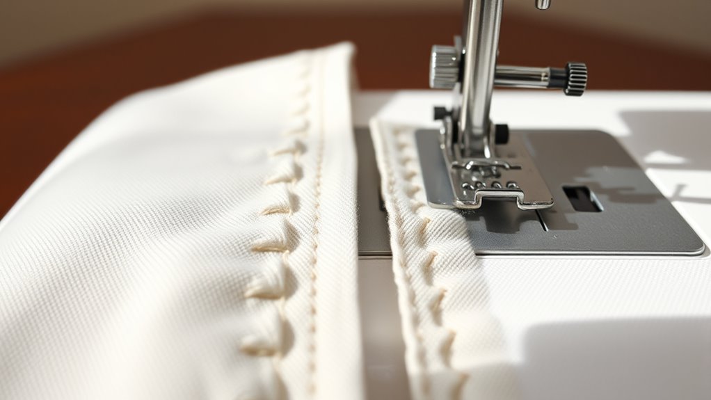 adjust tension and stitch length