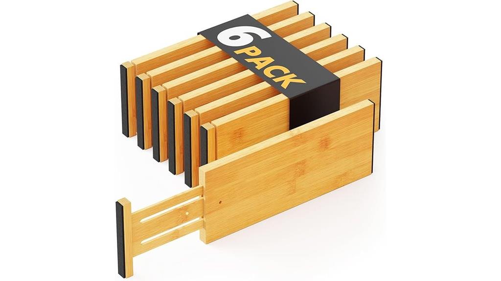 adjustable bamboo drawer dividers
