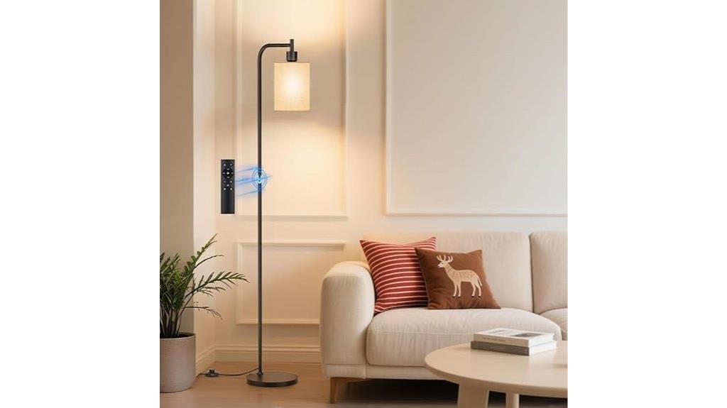 adjustable linen shade lamp
