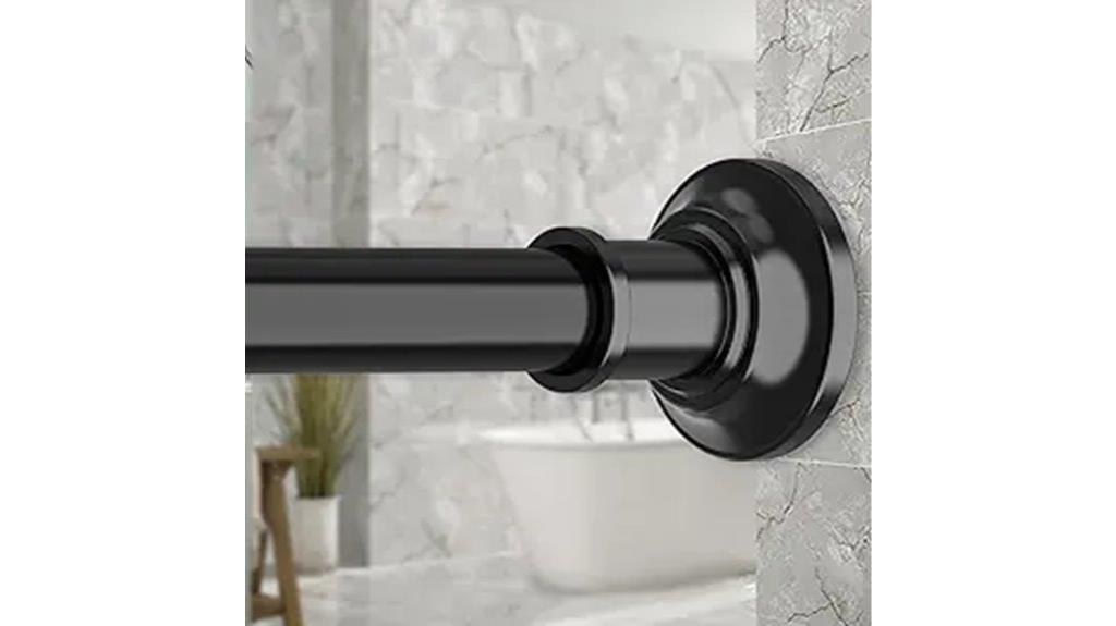 adjustable no drill shower rod