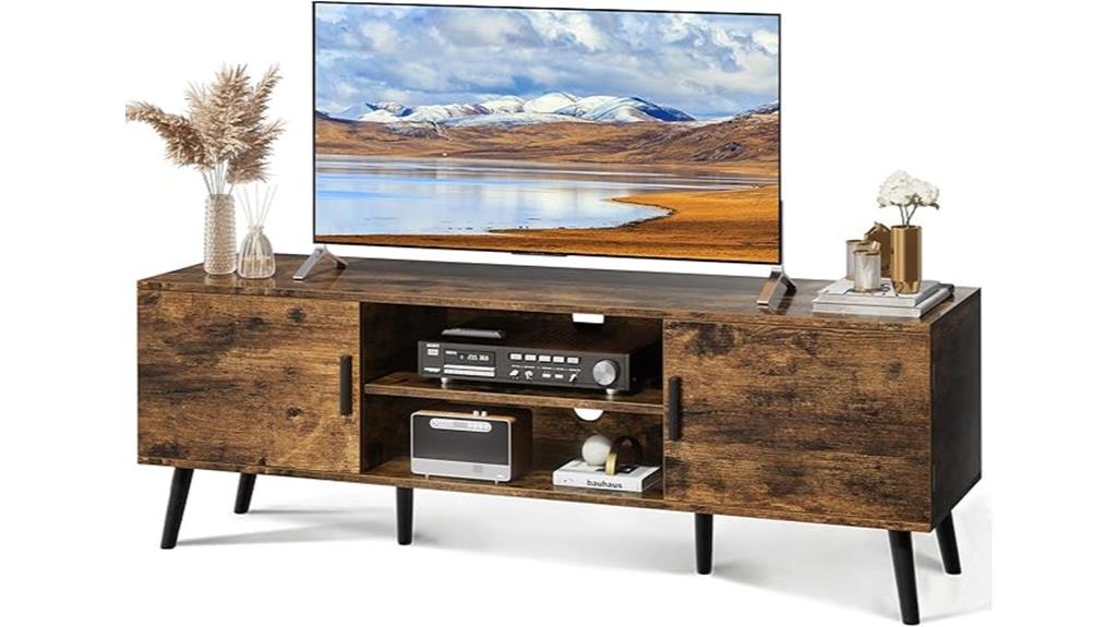 adjustable shelves tv stand