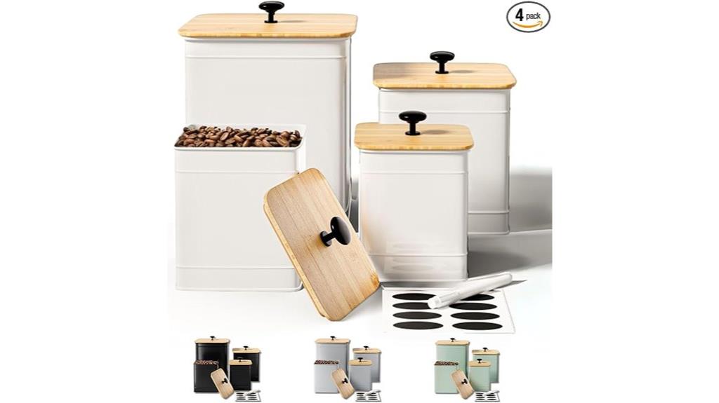 airtight chalkboard canisters