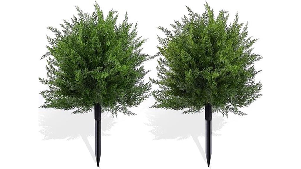 artificial cypress topiary set