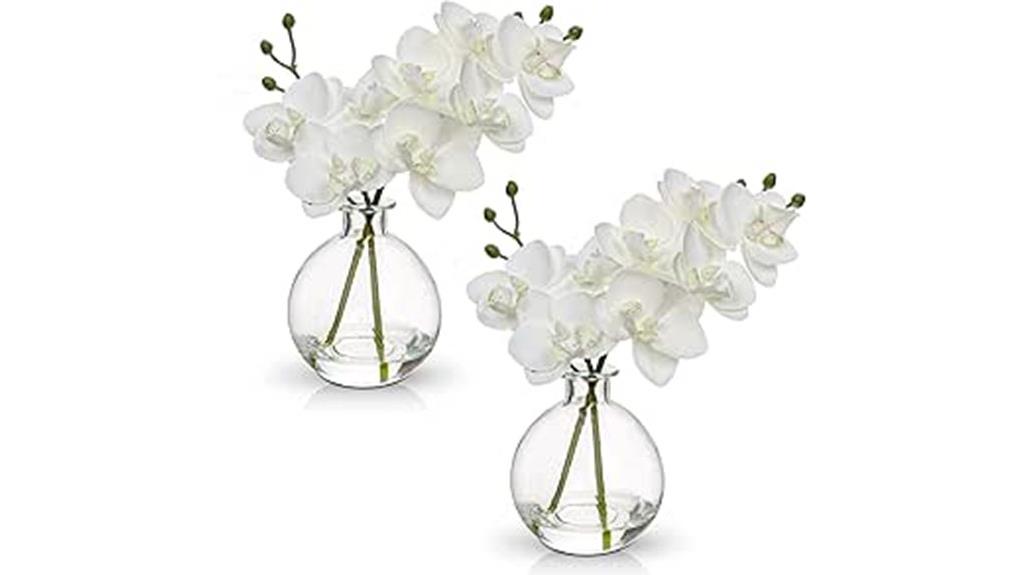 artificial orchid vase set