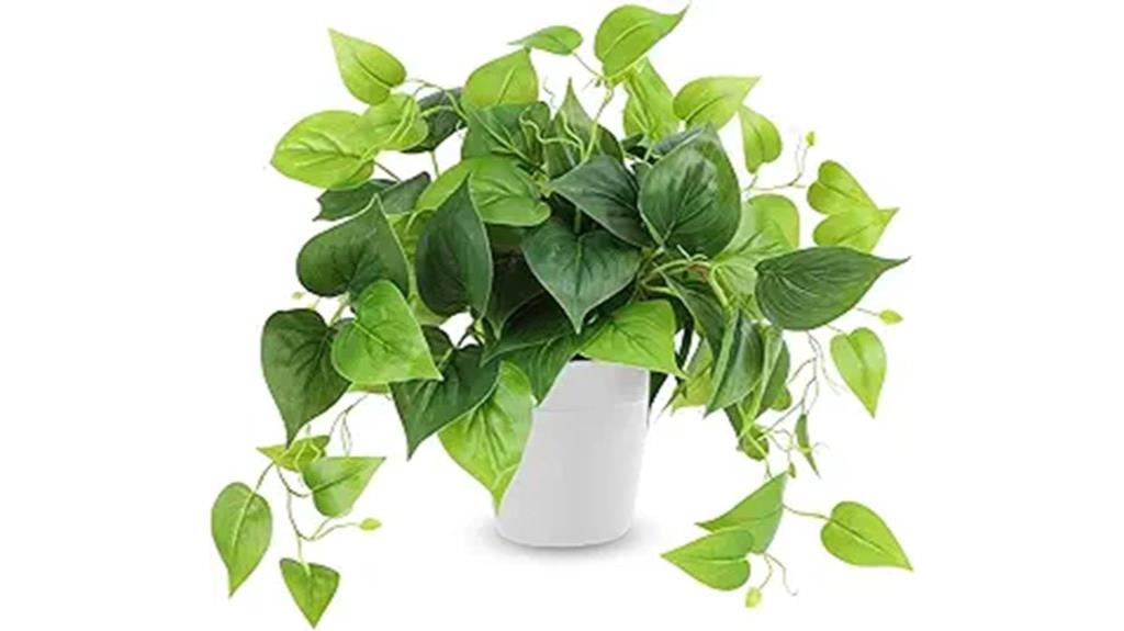 artificial pothos in pot