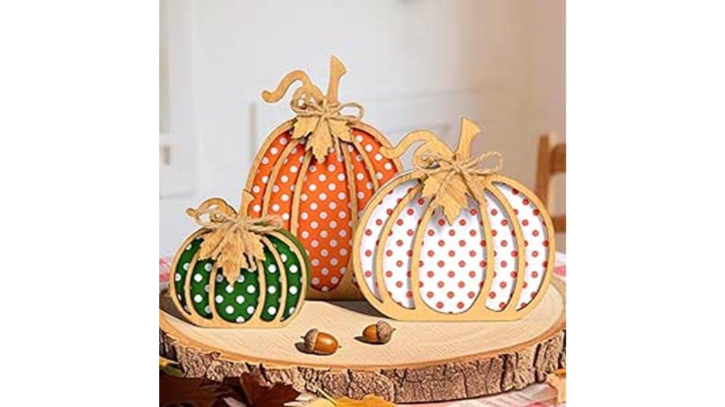 autumn wooden pumpkin decor