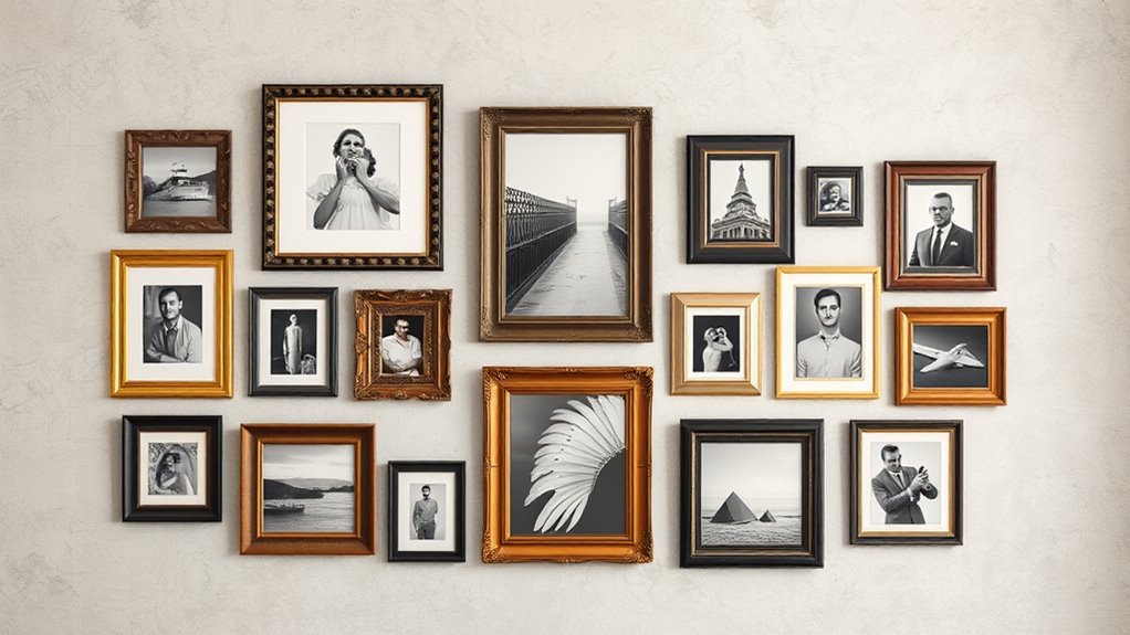 balanced asymmetrical gallery arrangement