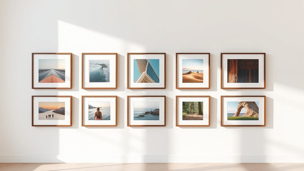 balanced visual gallery composition
