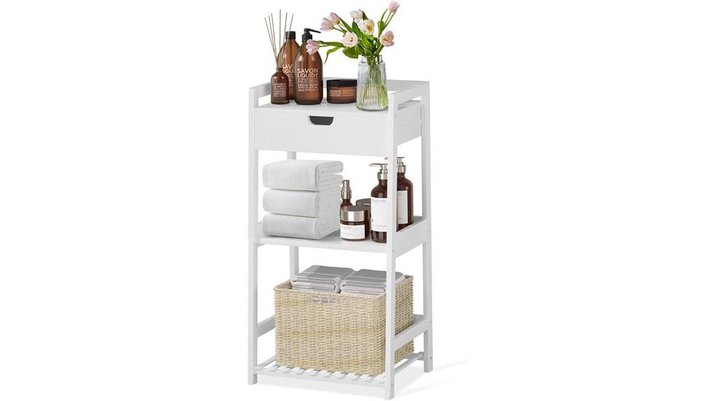 bamboo bathroom shelves