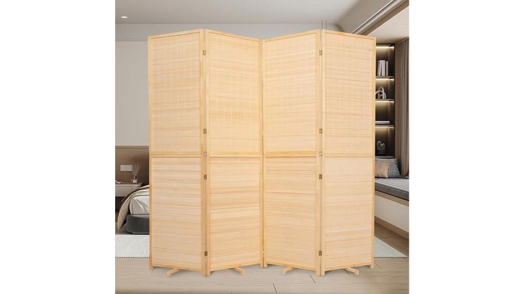 bamboo folding privacy screens