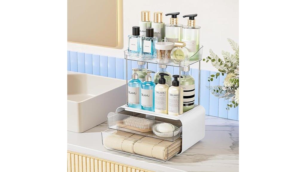 bathroom counter storage drawers