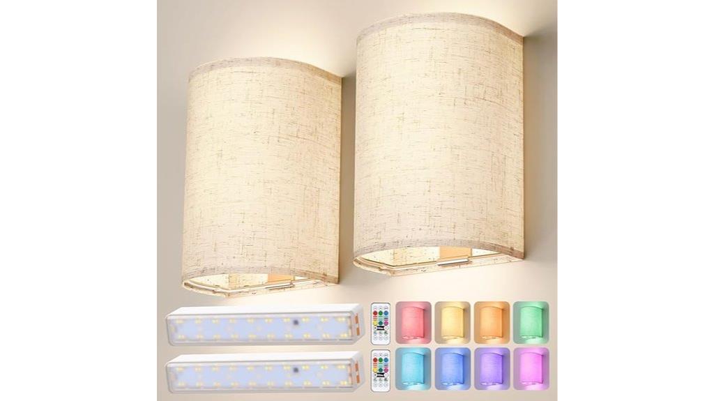 battery powered rgb sconces
