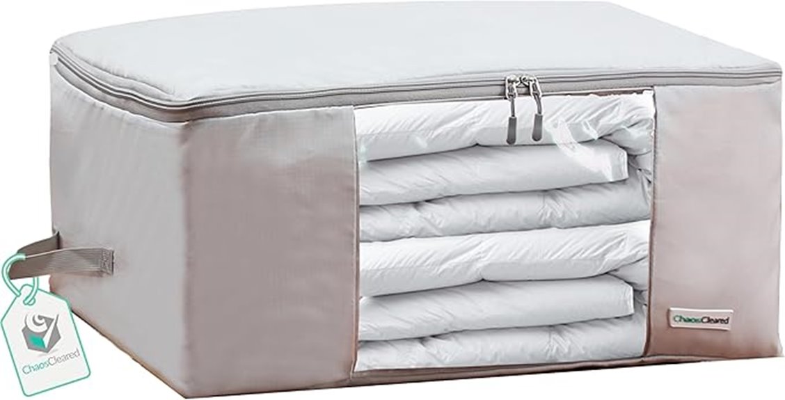 bedding and pillow storage