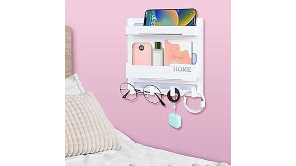 bedroom floating wall shelves