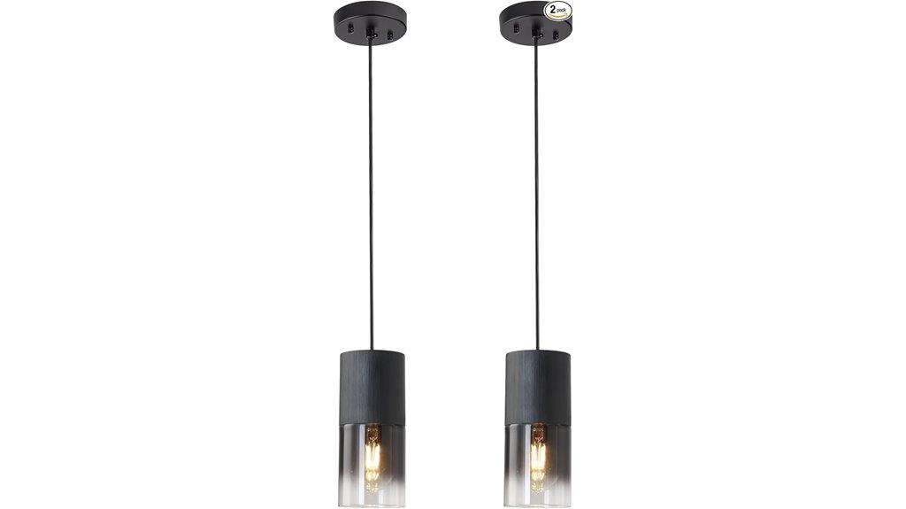 black adjustable pendant lights