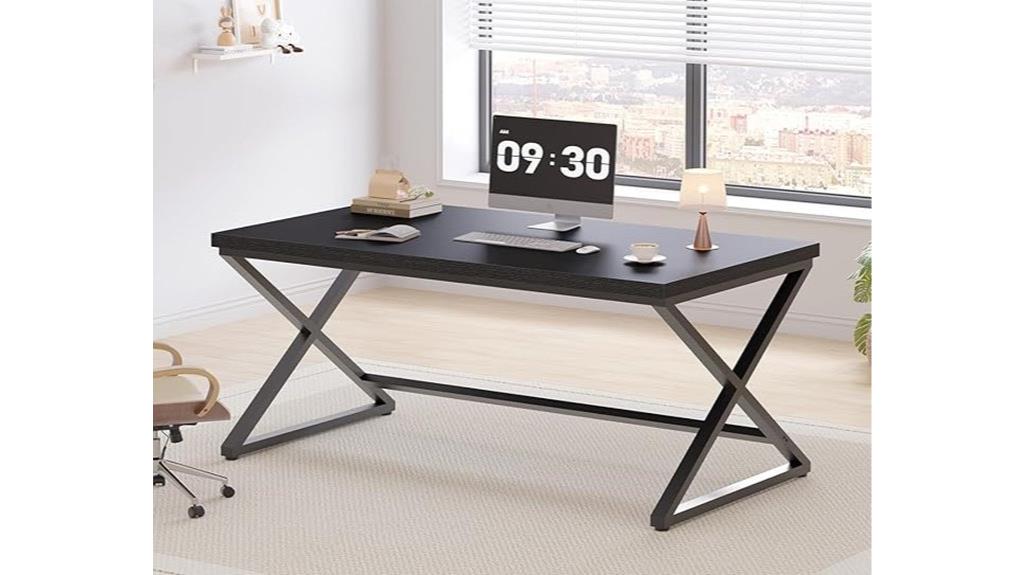 black modern computer desk