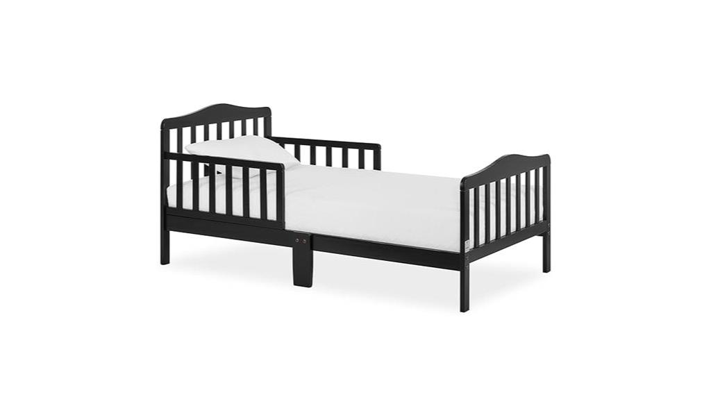 black toddler bed