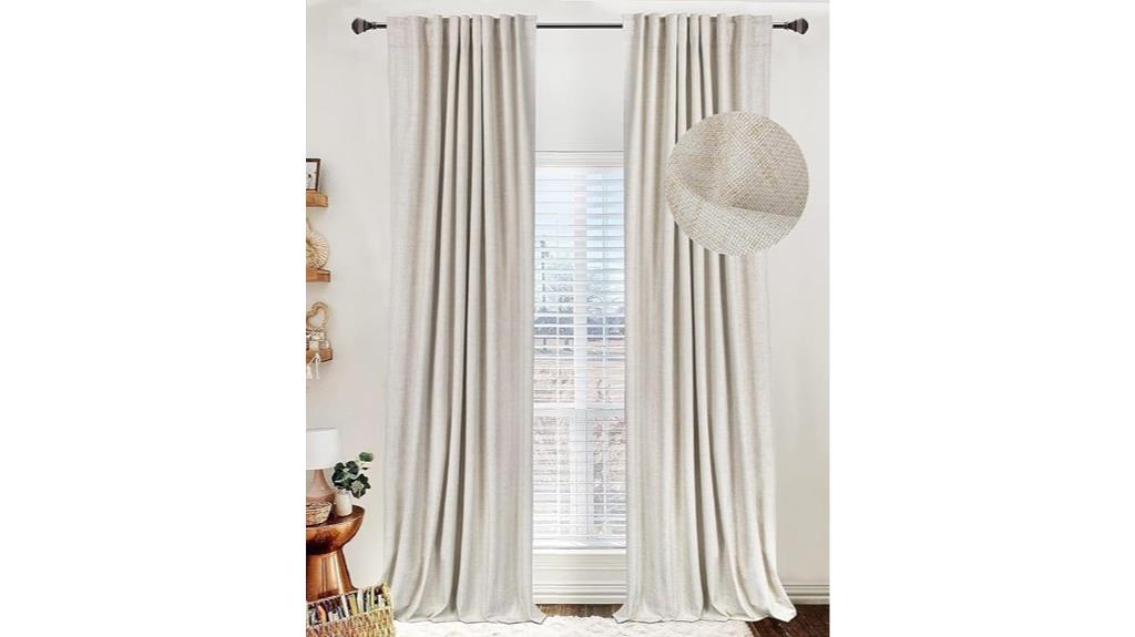 blackout linen curtain set