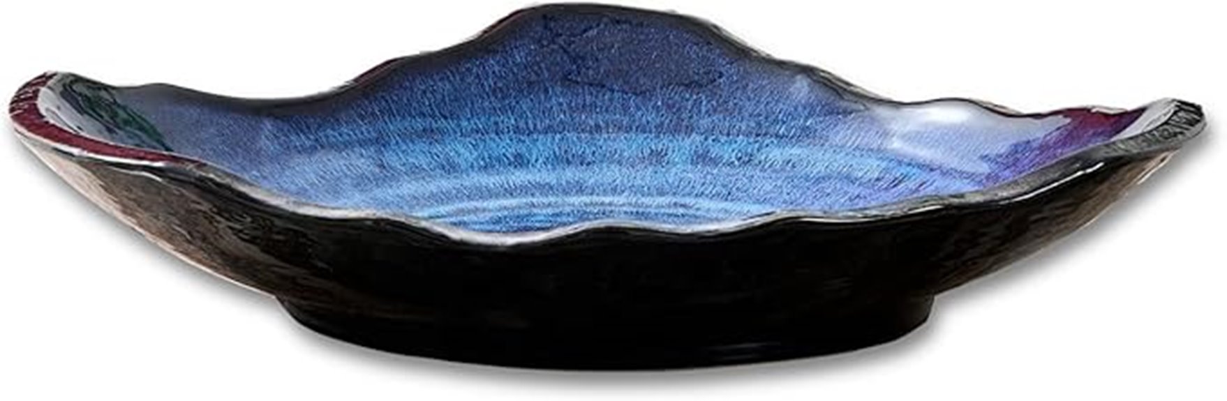 blue ceramic centerpiece bowl