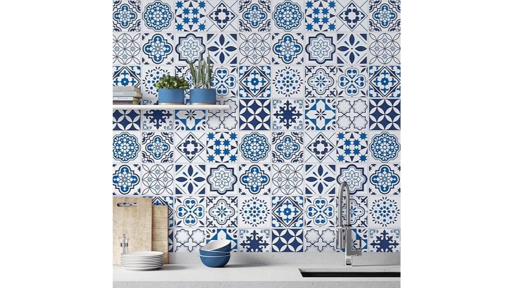 blue waterproof peel and stick wallpaper
