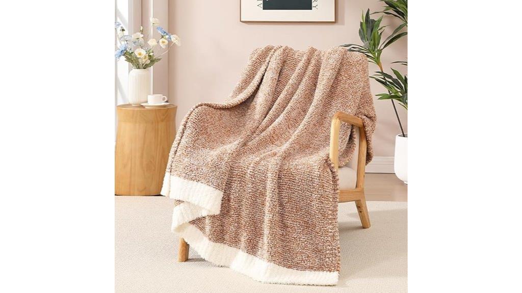 burnt orange cozy throw