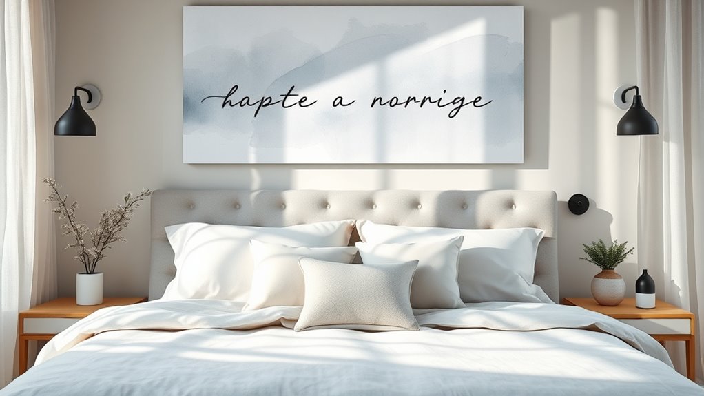 calming bedroom artwork selection