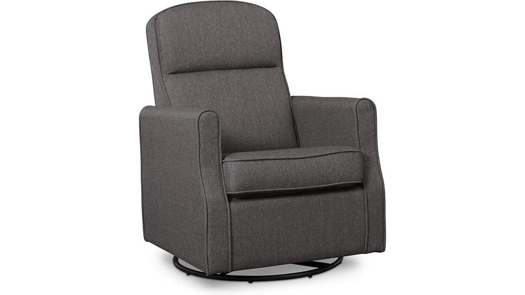 charcoal nursery glider chair