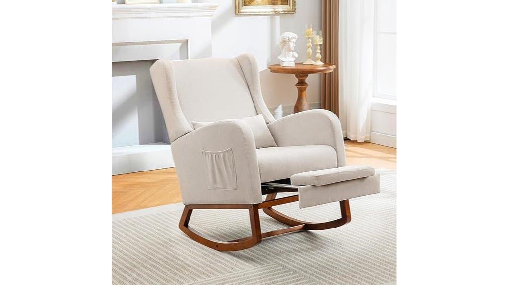 child s glider with footrest