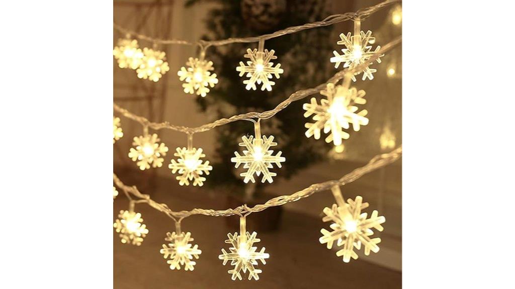 christmas snowflake string lights