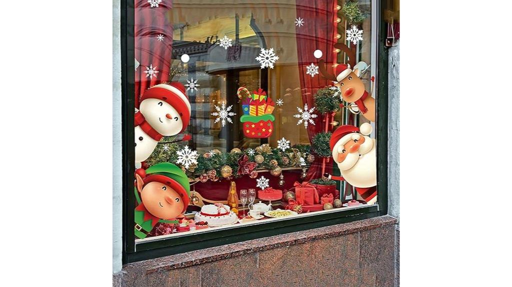 christmas snowflake window clings