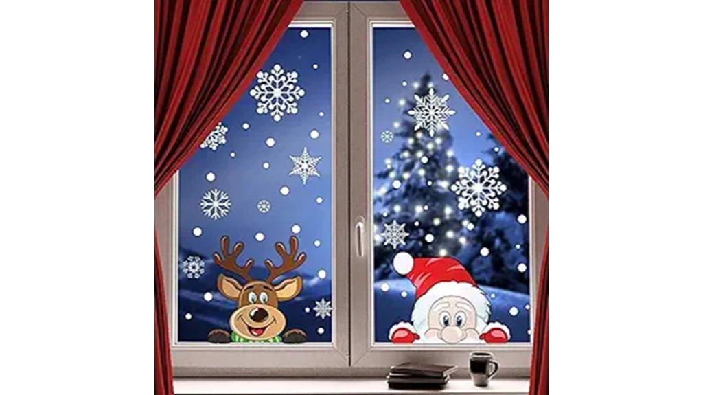 christmas snowflake window clings