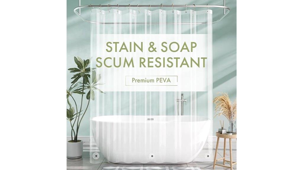 clear peva shower liner