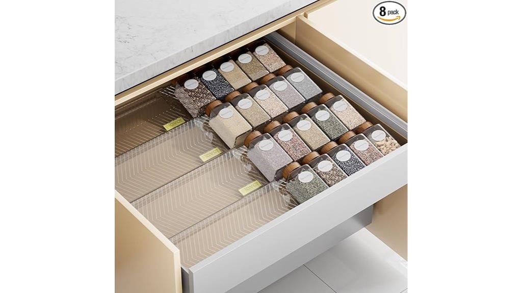 clear spice drawer organizer
