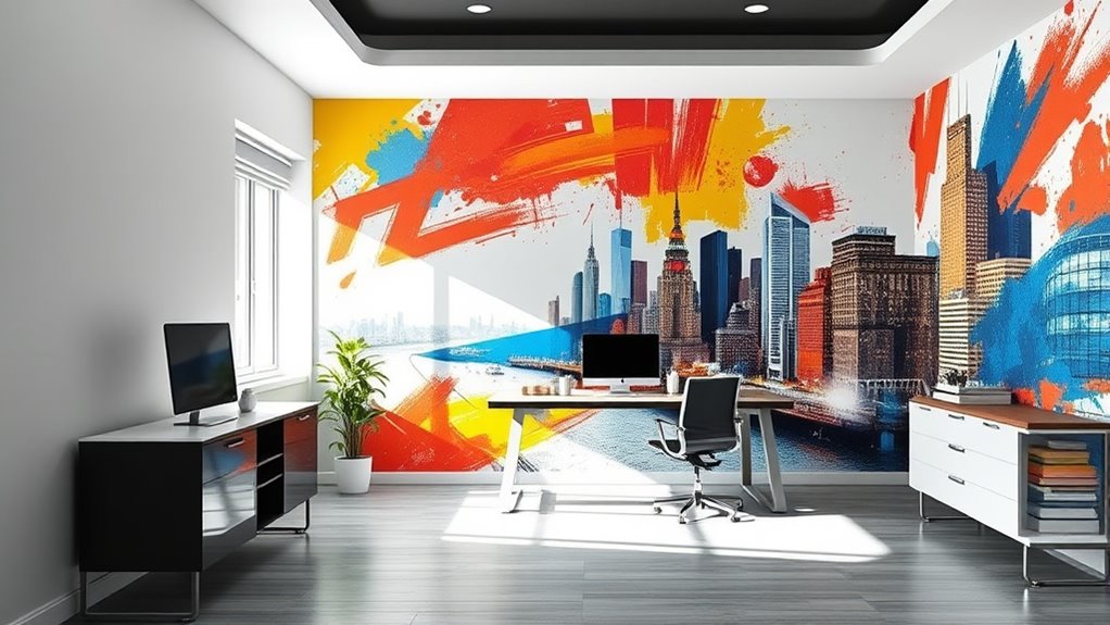 colorful calming inspiring murals