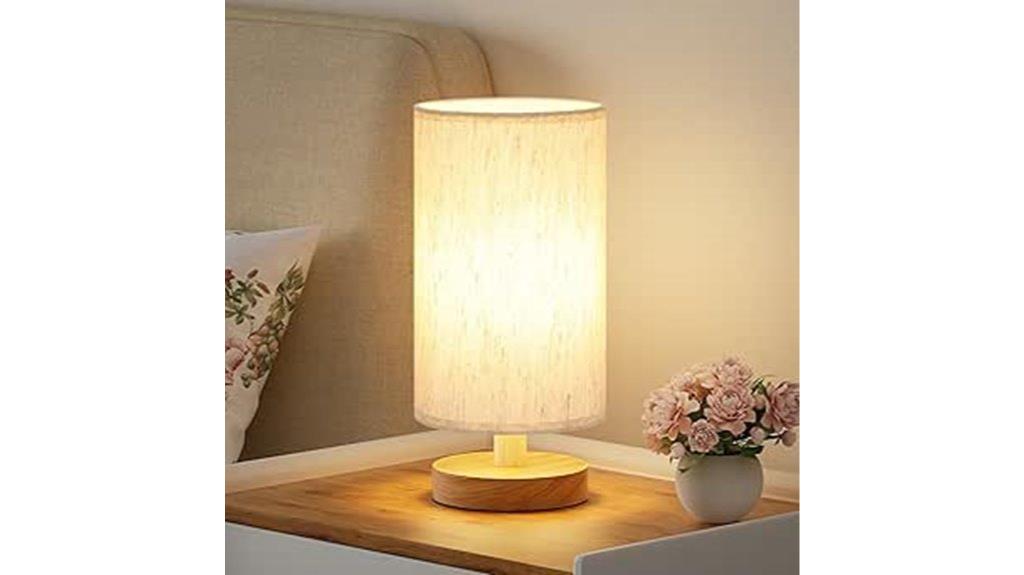 compact bedside lamp with switch