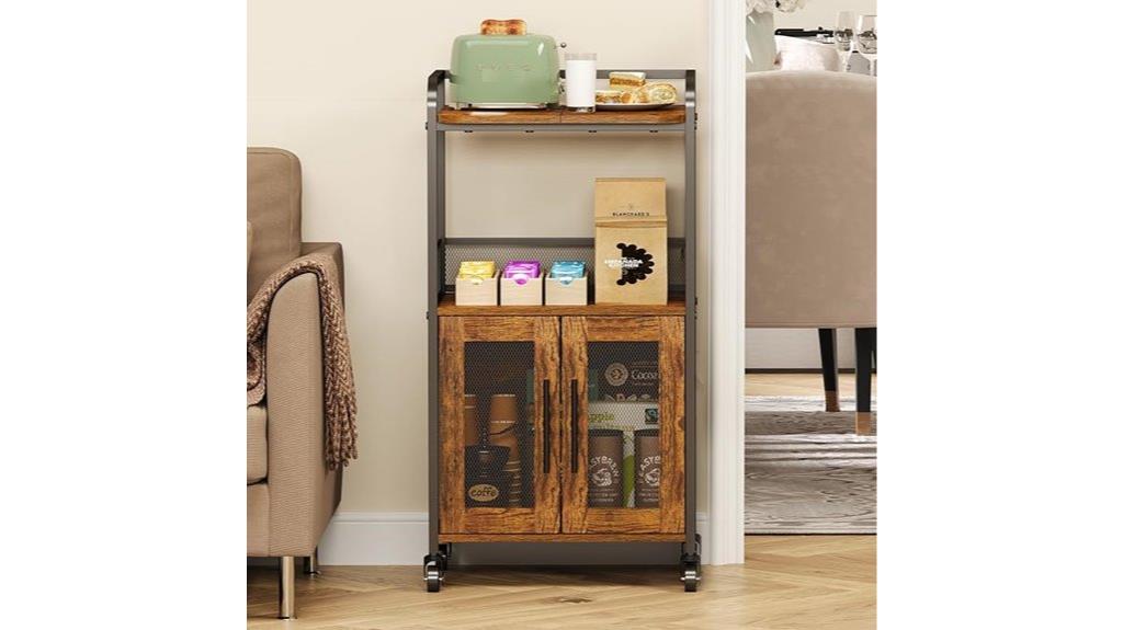 compact coffee station cabinet