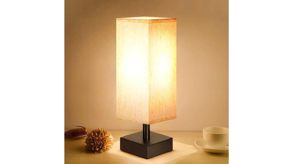 compact fabric shade lamp