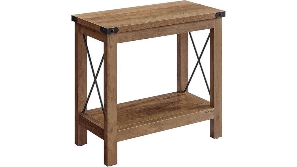 compact two tier end table