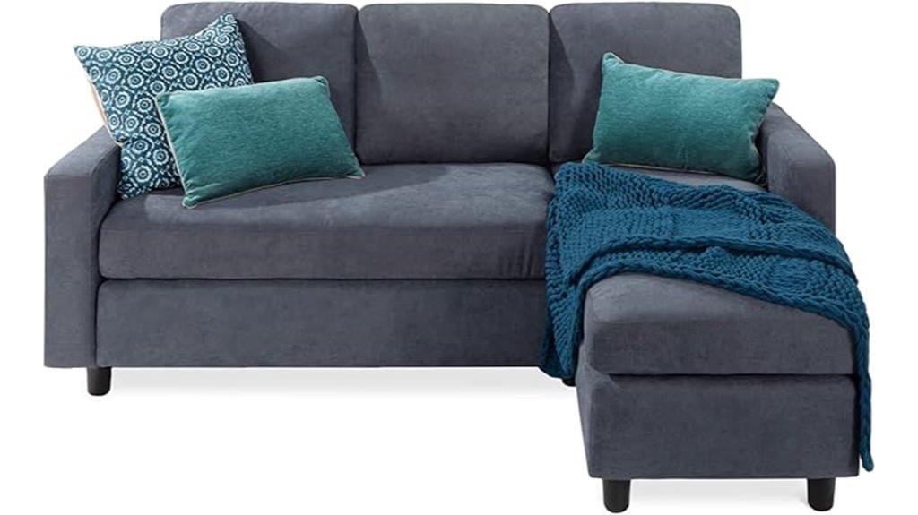 compact upholstered sectional sofa