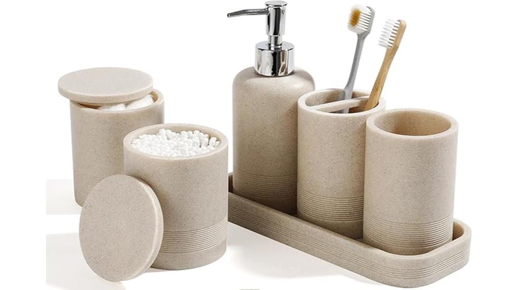 complete 6 piece bathroom organizer