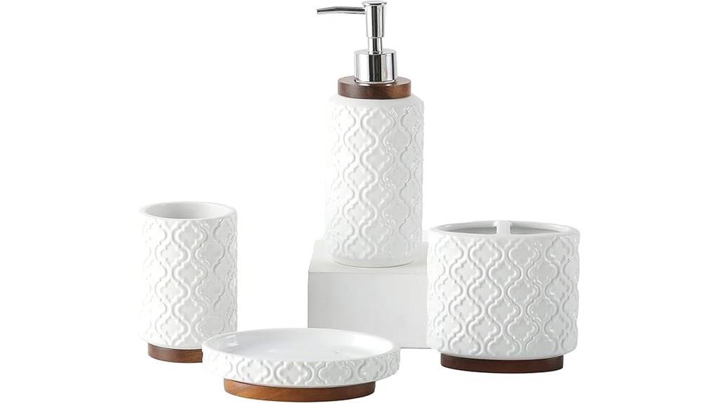 complete bathroom accessories set