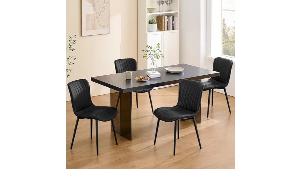 contemporary four piece dining set
