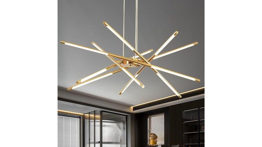 contemporary gold pendant light